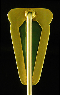 Hans Brassler jade stickpin. (J9191)