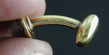 cufflinks moonstone carter mark gold antique maker jewelryexpert
