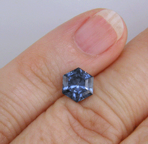 Hexagonal Montana sapphire. (CS8661)
