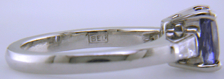 Close-up fo Bijoux Extraordinaire hallmark (BEL). (J8545)