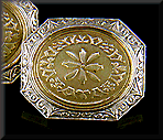 Engraved antique platinum and gold cufflinks.