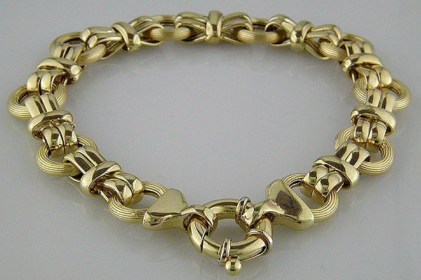 18kt Gold Circle Link Bracelet - Bijoux Extraordinaire