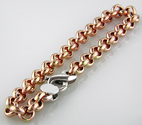 18kt Rose Gold 'Circle Link' Bracelet. (J4758
)