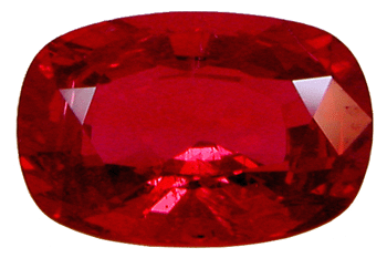 1.91 cts cushion-cut fiery red spinel.