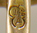 Close up of maker's mark of Alling & Company. (J8472)