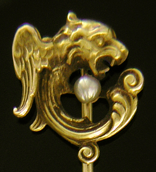 Alling & Co. dragon and pearl stickpin. (J9081)