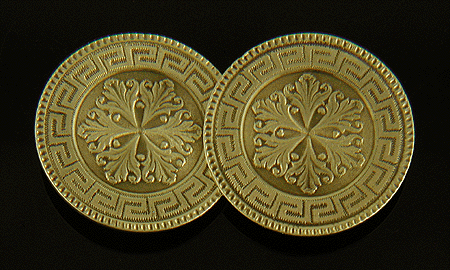 Antique 14kt gold cufflinks. (J6501)