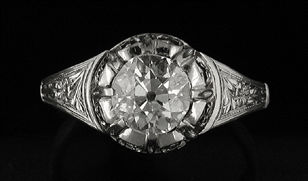 Close-up of Old Eurpoean cut diamond.