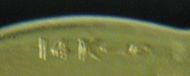 Close-up of gold mark and Bippart, Griscom & Osborn maker's mark.