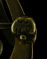 Close-up of Krementz hallmark. (J5032)