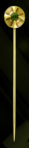 Hans Brassler peridot stickpin. (J9141)