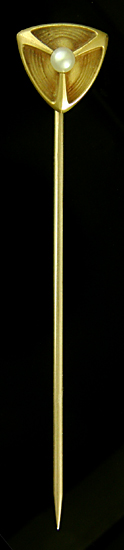 Hans Brassler pearl stickpin. (J9285)