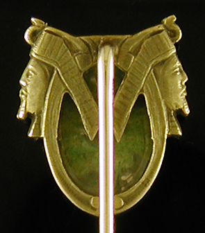 Brassler pharaohs and scarab stickpin. (SP9514)
