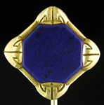 Brassler lapis lazuli stickpin. (J9519)