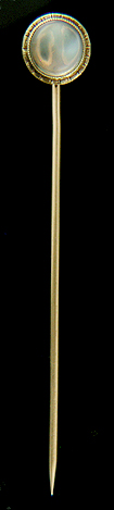 Brassler moonstone stickpin. (J9105)
