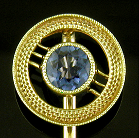 Hans Brassler sapphire stickpin (SP9516).