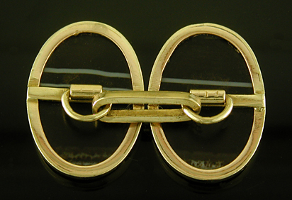 British banded onyx cufflinks. (J9224)