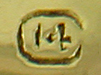 Close-up of Carrington maker's mark. (J9240)