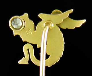 Carrington dragon with diamond stickpin. (J9439)