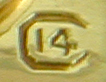 Close-up of Carrington maker's mark. (J9354)