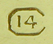 Close-up of Carrington Maker's mark. (J9132)
