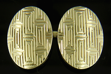 Carrington 14kt gold cufflinks. (J8594)