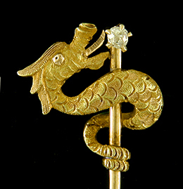 Carter, Howe serpent and diamond stickpin. (J9209)