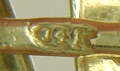Close-up of Charles Keller maker's mark.