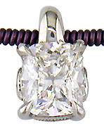 Custom designed cushion diamond pendant.