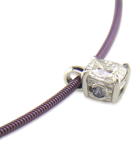 Custom cushion diamond pendant.