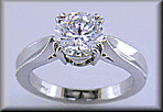Platinum diamond ring with 18kt gold accents.