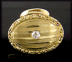 Elegant antique diamond cufflinks crafted in 14kt gold. (J7165)