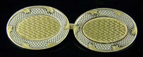 Antique Durand gold and platinum cufflinks. (J8675)