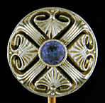 Egyptian Revival stickpin with sapphire. (J9206)