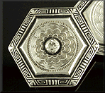 Art Deco 14kt white gold and diamond cufflinks. (J8825)