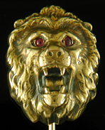 Fierce lion stickpin. (J9216)