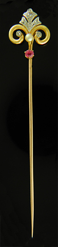 French Belle Epoque stickpin. (J9184)
