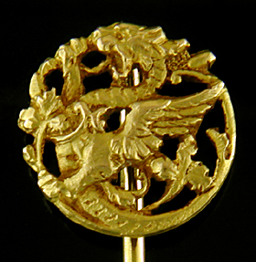 French Art Nouveau dragon stickpin. (S9485)