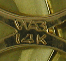 Close-up of WAB maker's mark. (J8784)