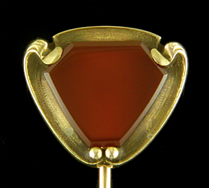 Hans Brassler carnelian stickpin. (J9360)