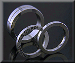 Custom wedding rings with hidden messages.