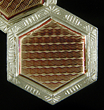 Art Deco guilloche enamel cufflinks. (J9210)