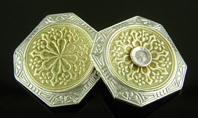 Art Deco diamond cufflinks. (J9368)