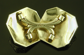 Art Deco cufflinks with rose garlands. (J9461)