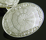 William Huger finely engraved cufflinks. (J9435)