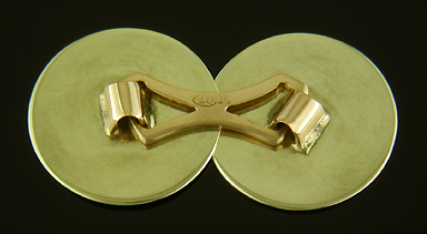 Art Deco honeycomb cufflinks. (J9366)