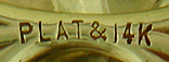 Close-up of precious metal marks. (J9238)