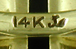 Close-up of Krementz maker's mark. (J9271)