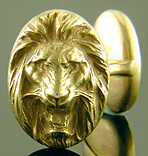 Krementz roaring lion cufflinks. (J9031)