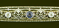Art Deco sapphire and diamond brooch. (BR9556)